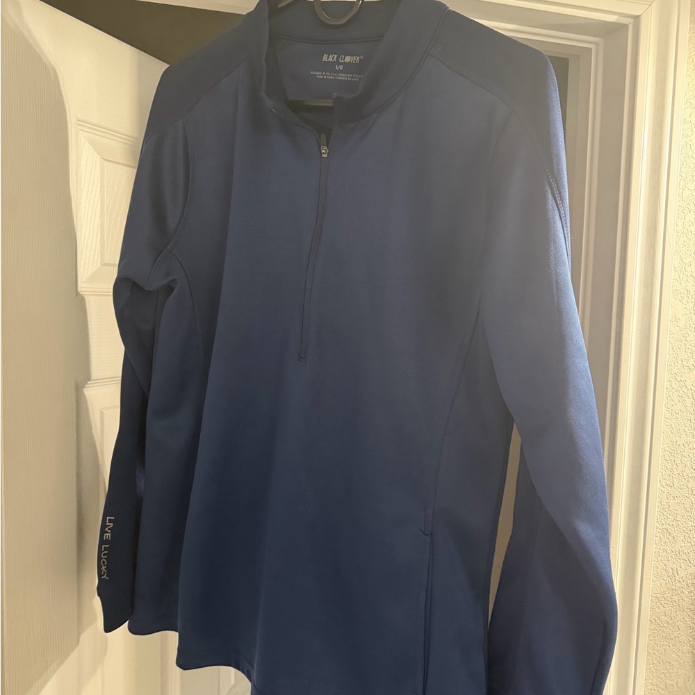 Black Clover Navy Half-Zip Pullover